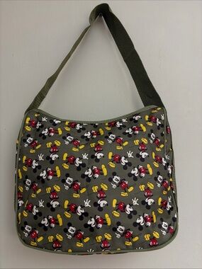Disney Mickey Mouse Olive Canvas Shoulder Bag